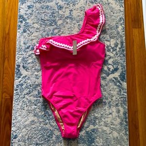 J.Crew One-Shoulder Ruffle One-Piece Swimsuit